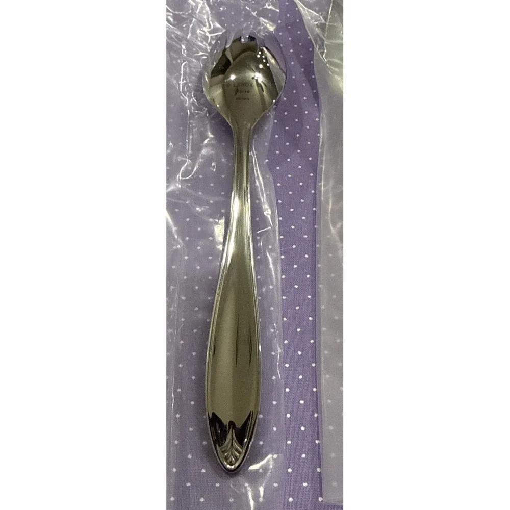 Lenox Covington Stainless Steel‎ Flatware Ice Tea Spoon Spoons Set of 6 NEW